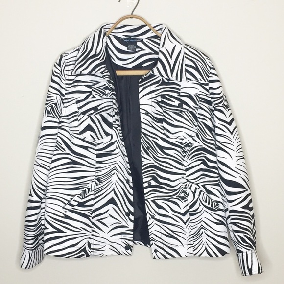 👛[Saint Tropez West] Zebra Print Jacket - Picture 4 of 5